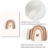 Nordic Nursery Poster Flower Rainbow Heart Boho Art Print Rabbit Unicorn Canvas Painting Beige Wall Picture Baby Kids Room Decor