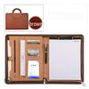 Leather A4 Zippered Business Manager Folder for Contracts and Documents