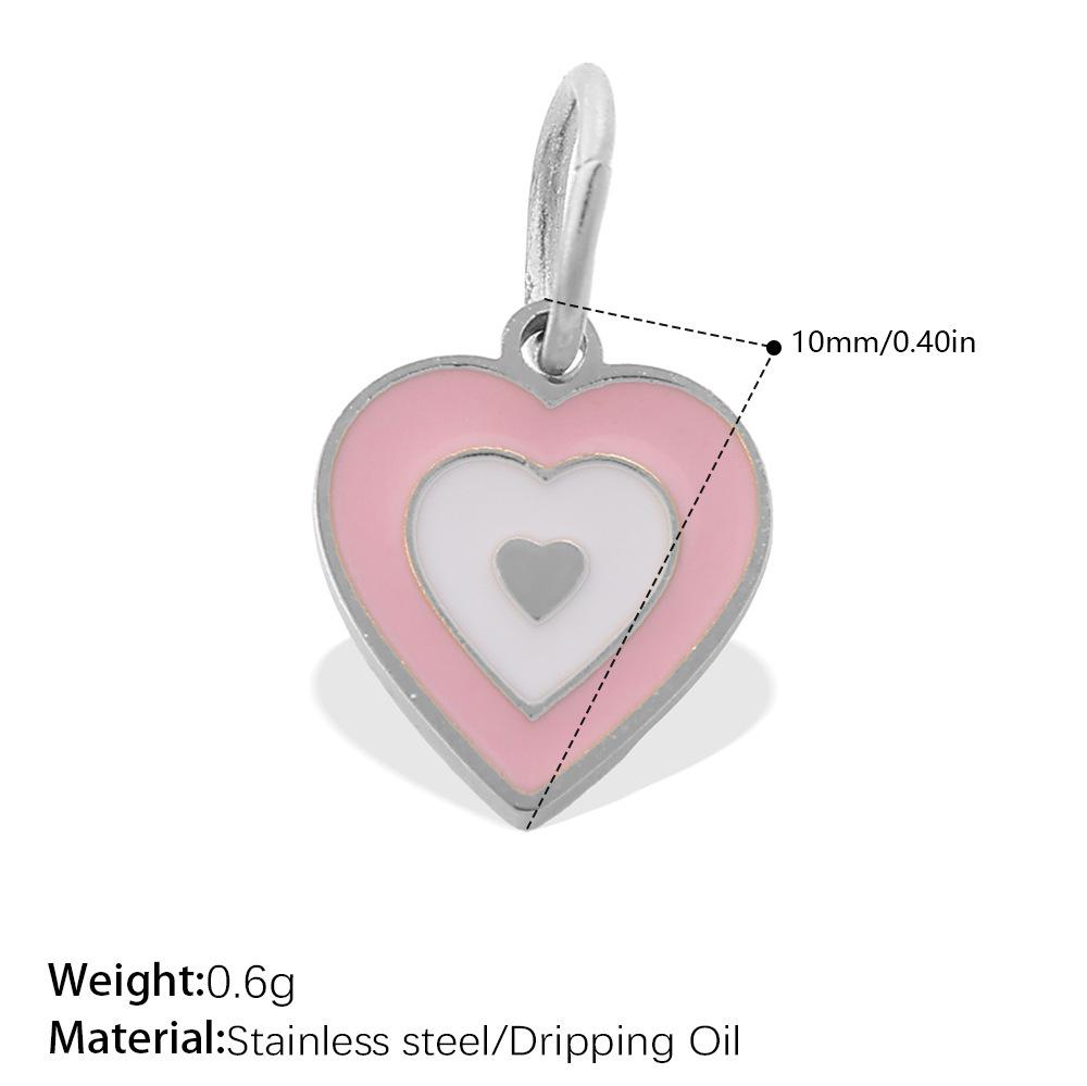 European & American Heart Pendant Necklace & Bracelet Set, Stainless Steel 18K Colorfast Jewelry for Women