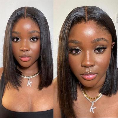 Nova Peruca Dourada Curta Lisa Estilo Bob para Mulheres Peruca Fashion Gradiente Escolha de Cor