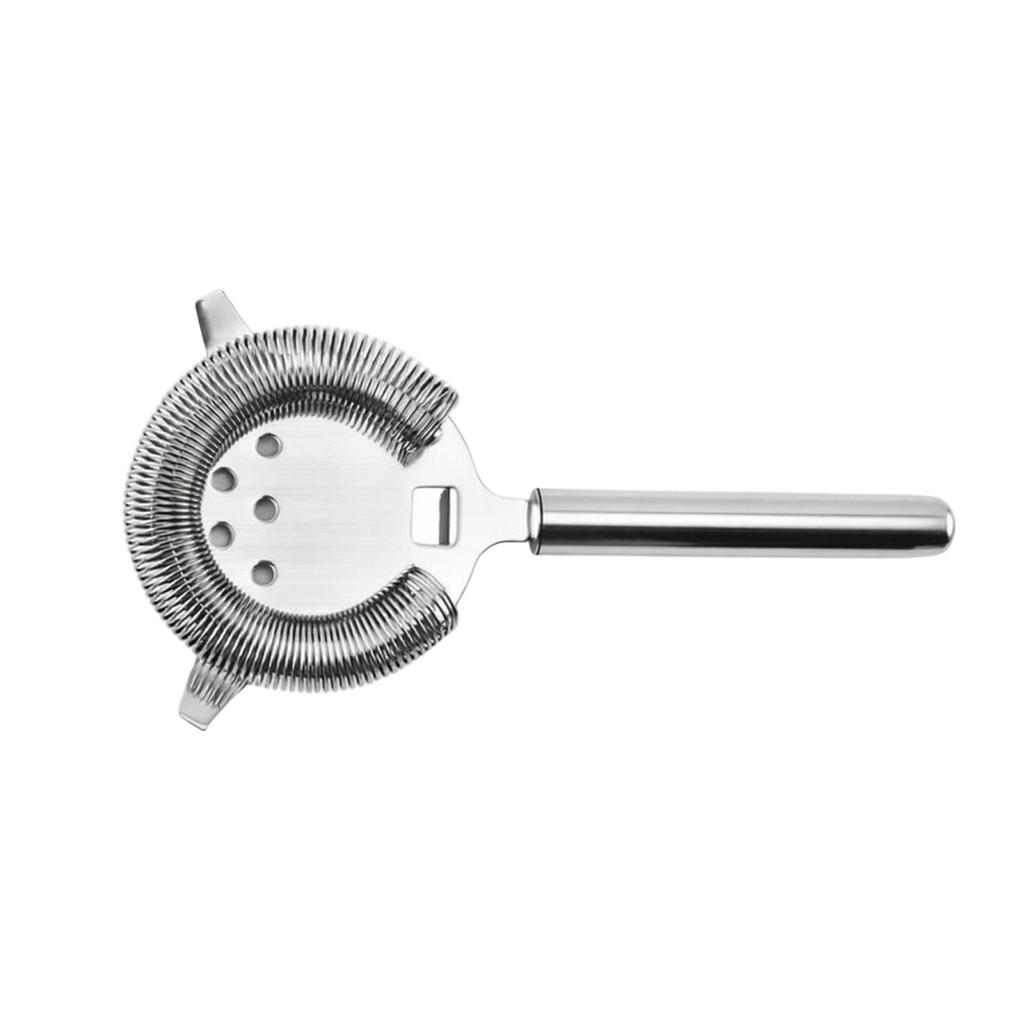 Stainless Steel Cocktail Strainer with Coil Spring for Bartending and Drink Mixing Professional Bar Tool for Home and Commercial Use