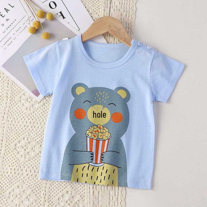 Summer Kids' Pure Cotton Short Sleeve T-shirt for Boys & Girls