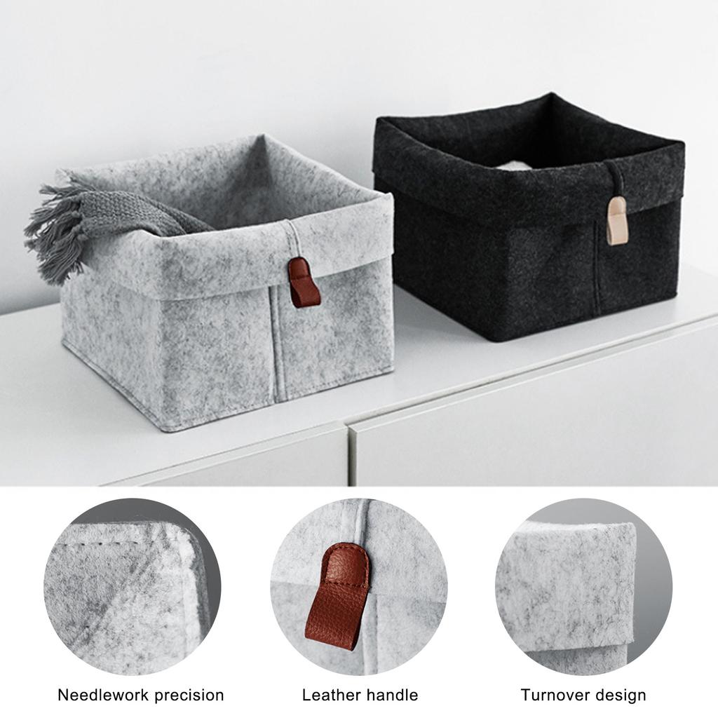 Nordischer Filz Aufbewahrungskorb Praktischer Faltbarer Flur Eingang Schlüssel Kleine Aufbewahrungsbox Schreibtisch Zuhause Zubehör Organizer