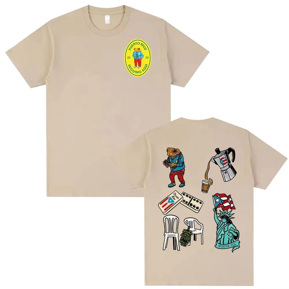 

Rapper Bad Bunny Album Tour Tshirt Debi Tirar Mas Fotos DTMF T Shirts Men Women Retro Hip Hop Oversized Male Cotton TShirt Tops L