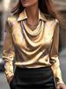 2026 European Spring Arrival: Women's Print Swing Collar Shirt Top