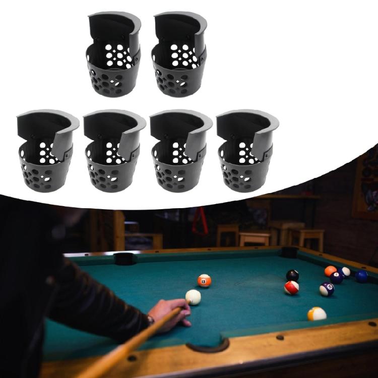 6 Stück Billardkorb Pooltisch Falltasche Aufbewahrung Schwerlast Pooltischtaschen Aufbewahrungshalter Einfach zu bedienen