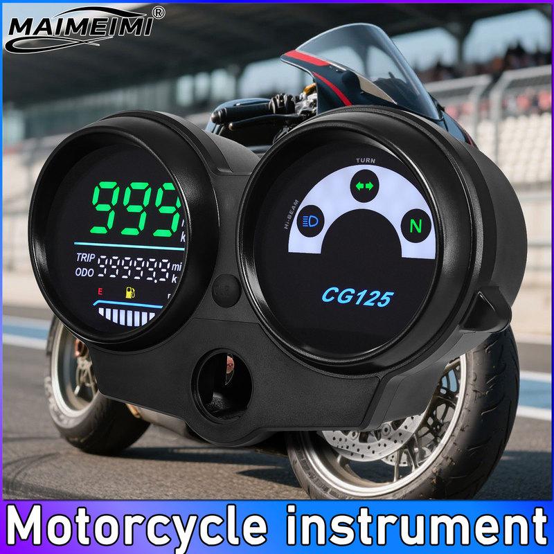 QC LED Digital Meter Motorcycle Speedometer Fuel Level Gauge For CG125 Year 2000 To 2008 Fan 125 Titan 125 2013 Dashboad Digital