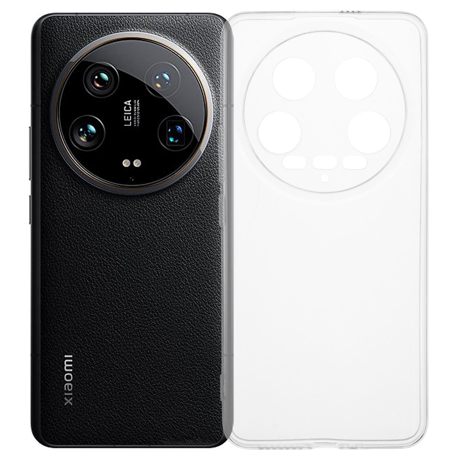 

For Xiaomi 14 Ultra TPU Case Watermark-Free Glossy Anti-scratch Clear Phone Cover A