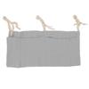 Baby Bed Storage Hanging Bag 2 Pockets Adjustable Strap Infant Bedside Storage Bag for Toy Grey