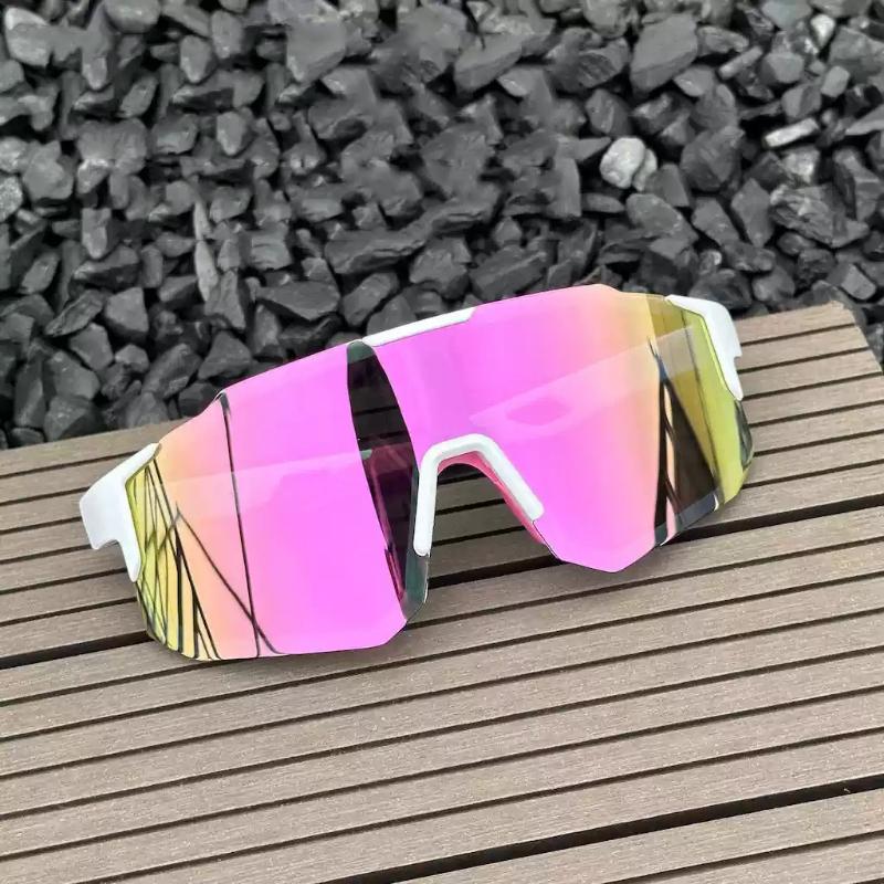 Nuovi Occhiali da Sole da Ciclismo Montatura Grande UV400 Lenti Protezione UV Sport all'Aperto Antivento Anti-Ultravioletti Escursionismo Arrampicata Occhiali