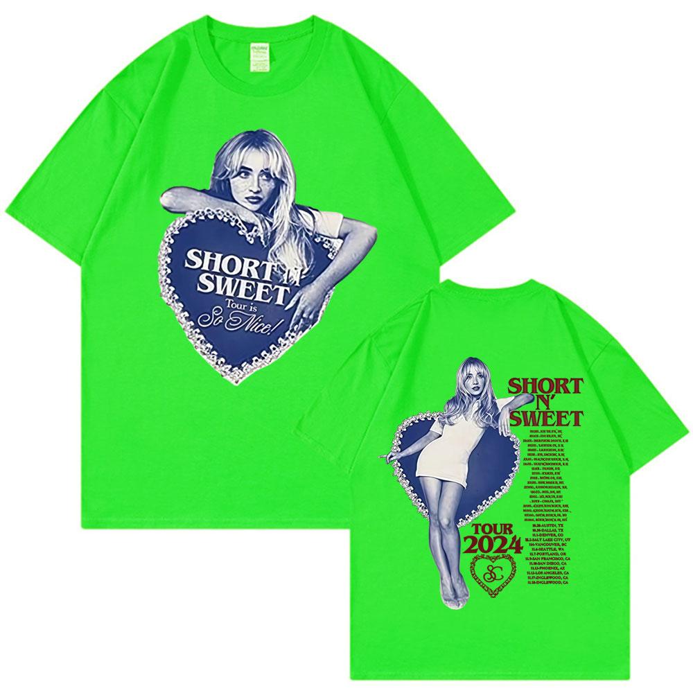 Sabrina Carpenter Short N' Sweet Tour 2024 Graphic T Shirt Men's Women's Clothing Fashion Aesthetics Harajuku Streetwear T-shirt