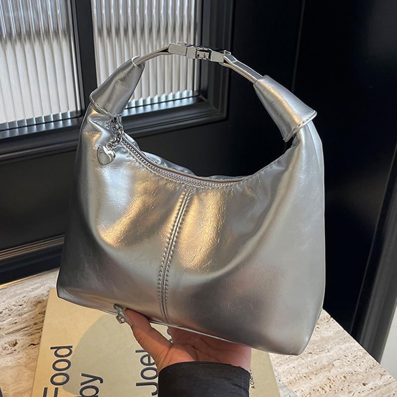 Retro Texture Wine Red Handbags 2024 New Women'S Coin Purses Versatile One Shoulder Crossbody Bags Commuting Travel Tote Bag