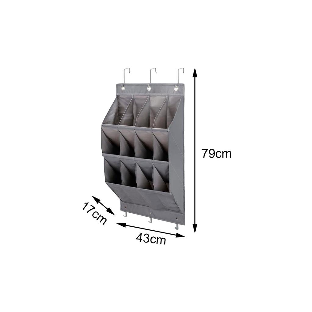 Over Door Shoe Organizer with Large 6 Deep Pockets Door Shoe Rack for Closet Door Foldable 16 Pairs Resuable Hanging Storage Bag