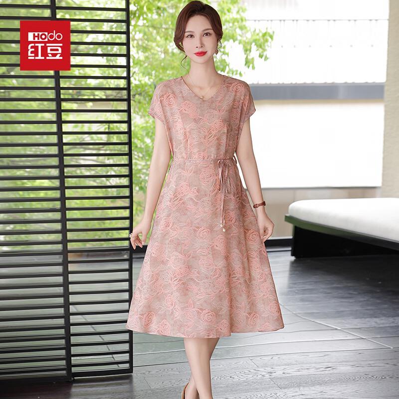 Elegant Floral A-Line Summer Dress for Middle-Aged Women 2XL