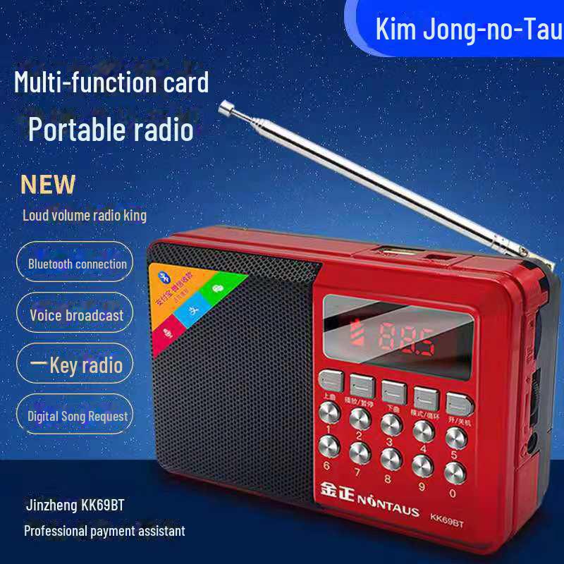 KK69BT Portable Bluetooth Card Speaker: Ideal for Outdoor Use, Seniors, and Radio Enthusiasts.
