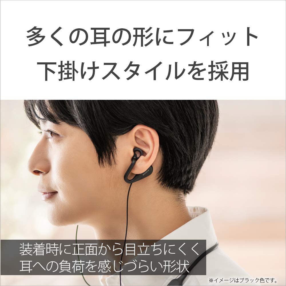 Sony Wireless Stereo Earphones NFC with Microphone and Control 2019 Black Open-Ear SBH82D Bluetooth, Multi-Purpose Listening, Compatible, Buttons,