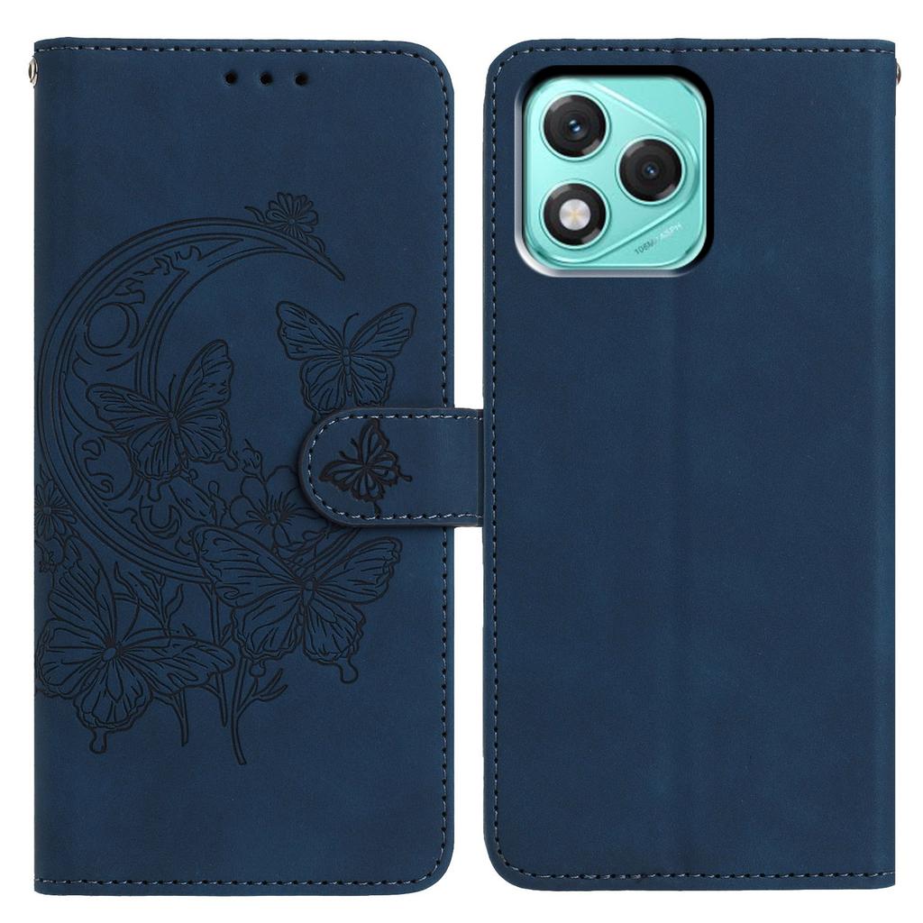 For Honor 400 Lite Case Butterfly Flower Imprinted PU Leather Wallet Stand Phone Cover