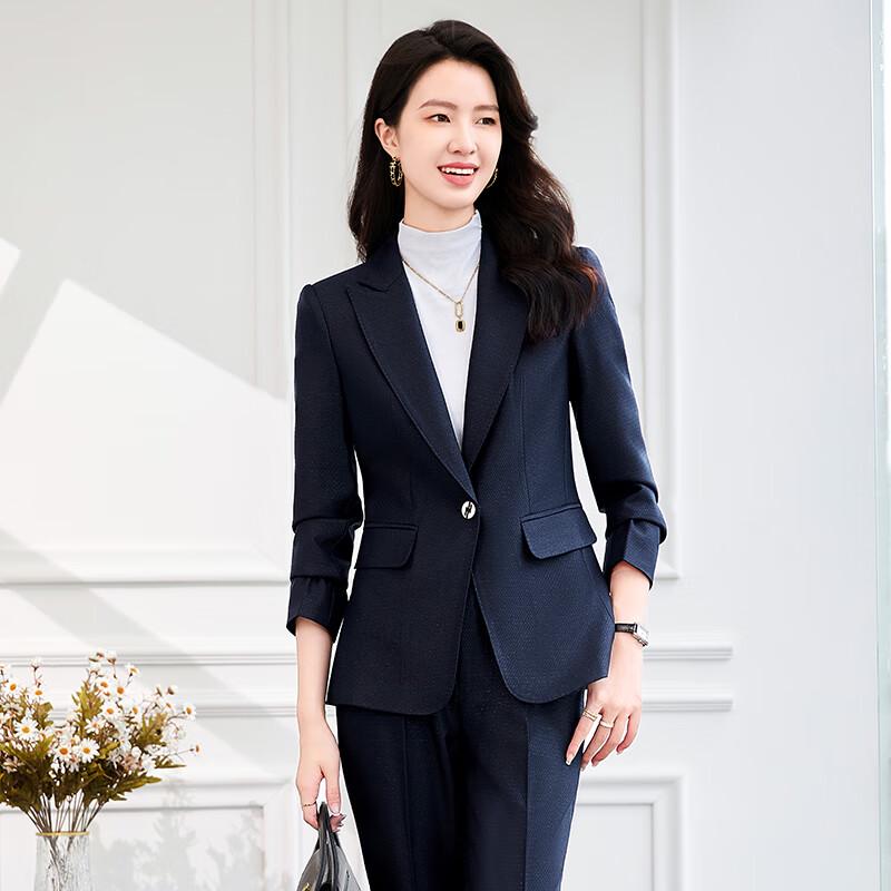 Taluoman Women s Elegant Slim-Fit Suit Set L