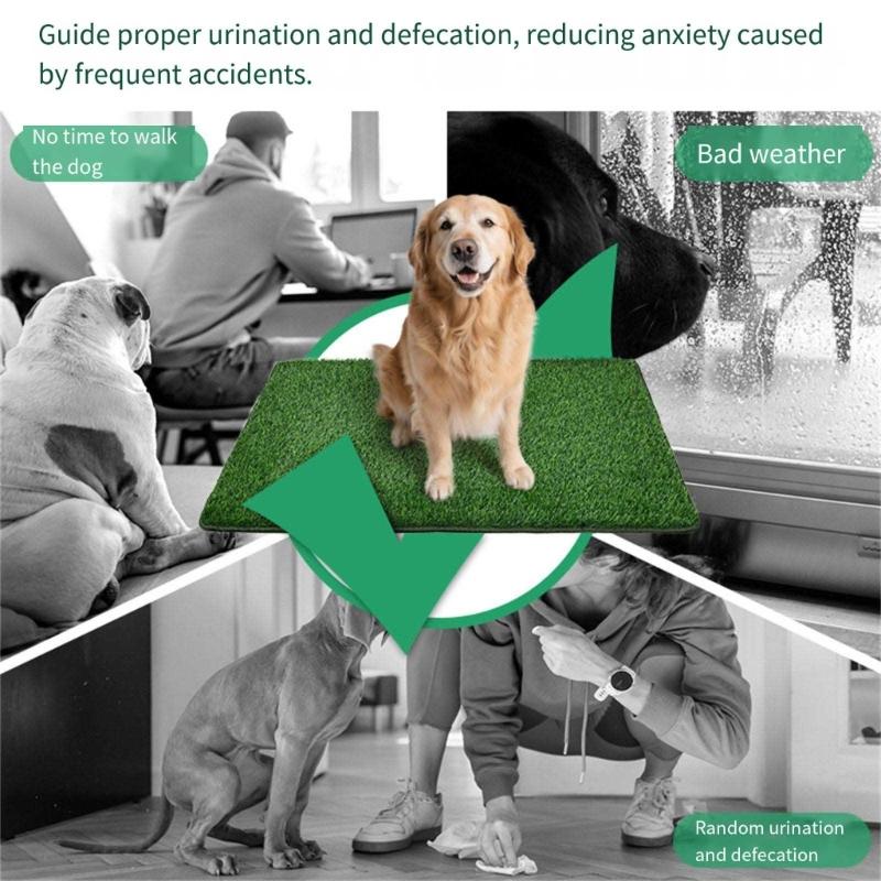 Schnell Saugfähig Tragbare Hunde-Toilette Grasmatten Premium Kunstrasenmatten für Hunde-Toilettenschale