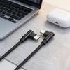 60W USB C Fast Charging Cable Double 90 Degree Connectors And Sturdy Nylon Build Enhances Devices Compatibility