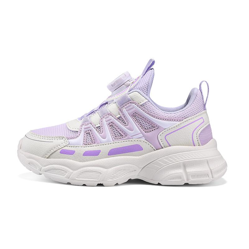 Children's knob mesh single mesh shoes girls little white shoes medium and older children 2025 sports shoes new breathable girls summer