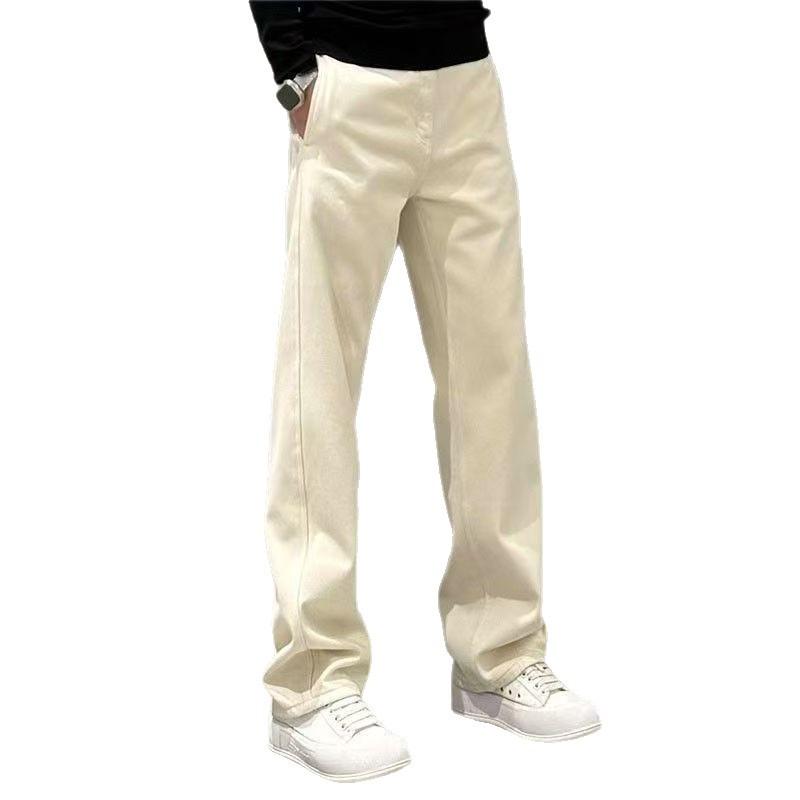 Autumn and winter ruffian handsome casual pants simple versatile and thin straight-leg pants high-end wear trendy men's loose pants