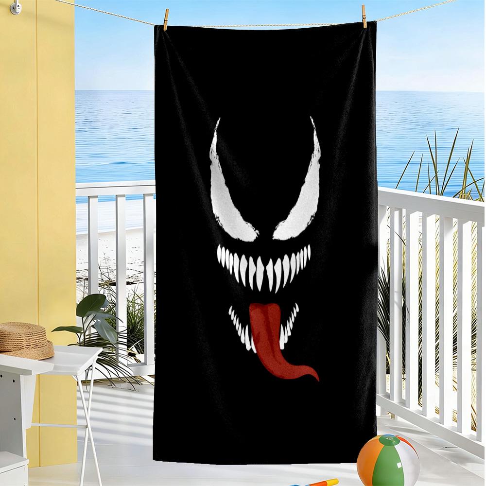 Venom vibrant beach towel Foldable swimming & surfing Vibrant Pattern Perfect Gift for Friends & Family