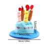 Plush Pet Birthday Hat Cute Candles Dog Hat Pet Cosplaying Birthday Cake Hat  Photography