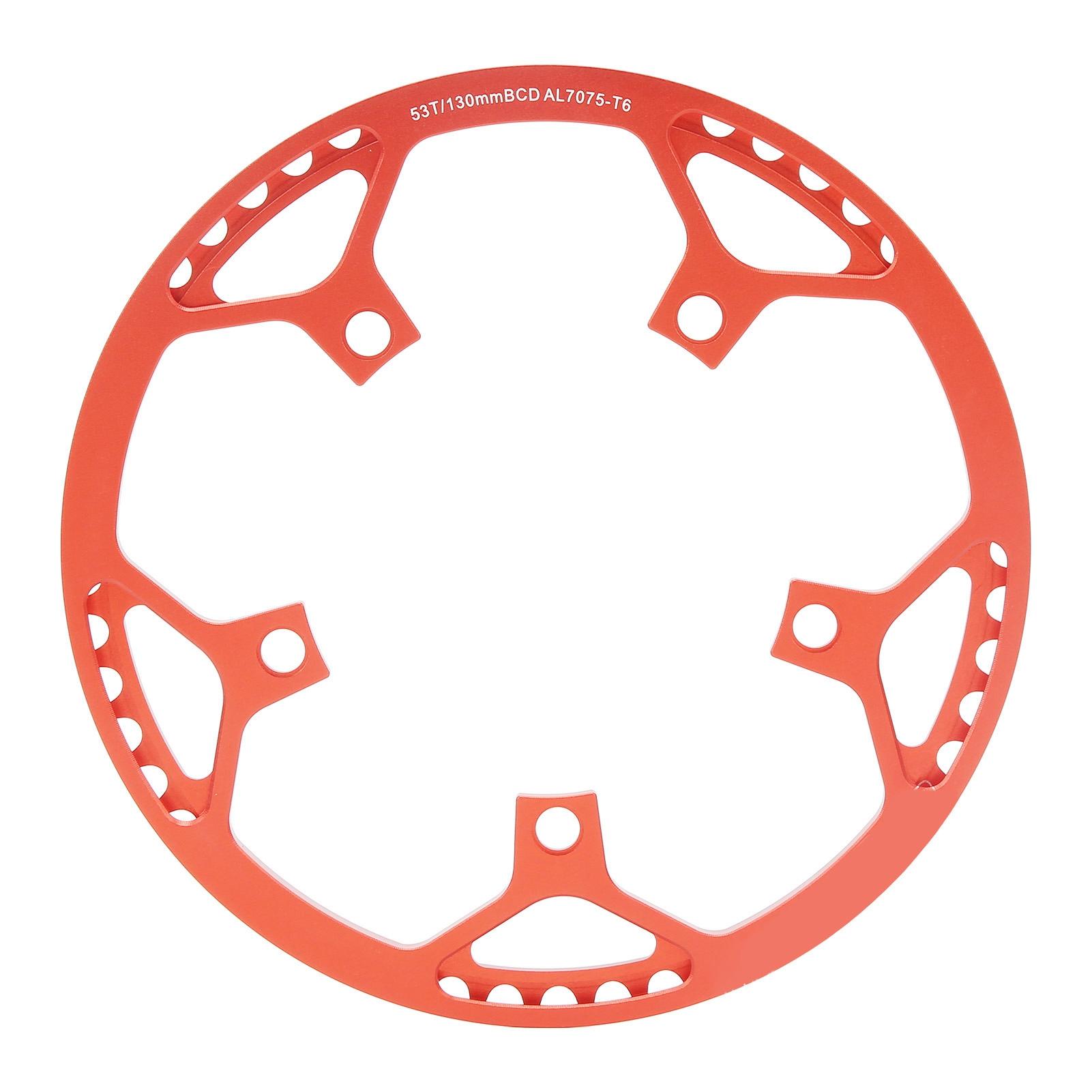 

Folding Bike Chainring Aluminum Alloy CNC Processing Wr Resistant Protective 53T Round Chainwheel