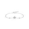 Sterling Star Charm Bracelet Women Micro Pave Crystal Delicate Layering Jewelry Elegant Fashion Accessory
