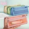 1PC Transparent Pencil Case with Dividers – Customizable Grid Organizer Box for School Back-to-School Supply Gift for Students