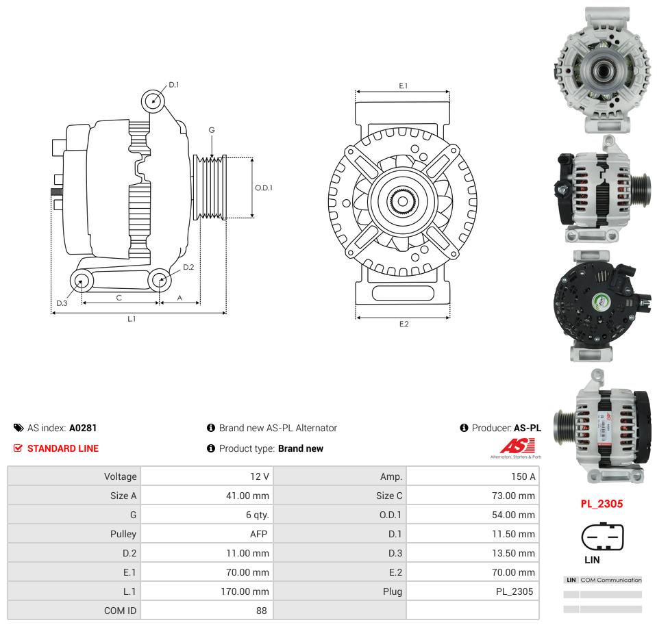 Alternator Mondeo S-Max