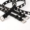 Women's Korean Style Eyelet Belt - Versatile and Stylish Cutout Waistband