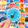 50 PCS Father's Day Text Stickers - 'Happy Father's Day' Decals for Gifts, Cards, DIY