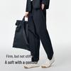 Men's Relaxed Fit Pleated Straight-Leg Casual Pants