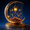 1Pcs 2D Elegant Acrylic Crescent Lantern And Star Shaped Desktop Decoration For Eid Al Fitr Celebration Home Decoration Ornament