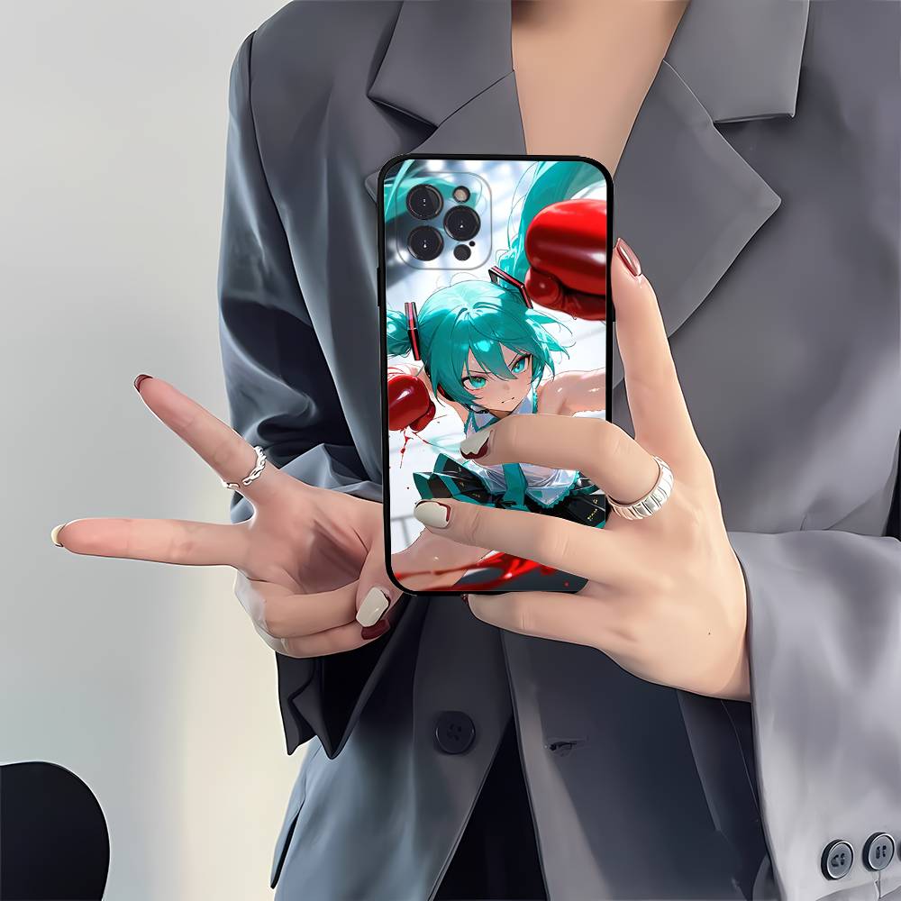 Singer H-Hatsune Cartoon Mikues Phone Case For IPhone 17 16 15 14 11 12 13 Mini Pro XS Max Plus Funda Shell