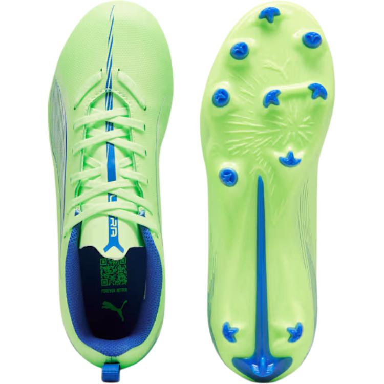 Puma Play Comfortable Soft Low-Top Kids Football Shoes Kids Football Shoes Green Blue 107695-03