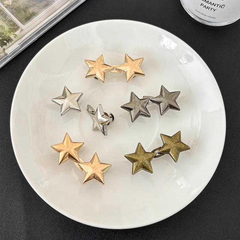 1 Pair Jeans Button Adjustable Clips For Pant Skirts Waist Tightener Buckle Snap Button Adjuster Pants Pin Retractable Button
