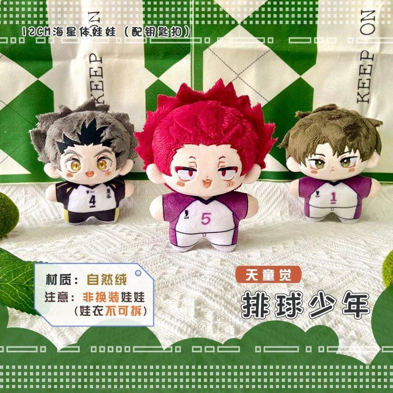 Haikyu!!Kotaro Bokuto Tendo Satori Cute Figure Plush Stuffed Cotton Doll Backpack Pendant Boy Girl Toys Keychain Gift