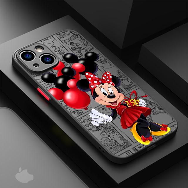 Χαριτερινή Θήκη Κινητού Mickey Minnie για Apple iPhone 15 16 Pro XS Max 13 14 Plus XR SE 7 8 12 11 Pro plus Ματ
