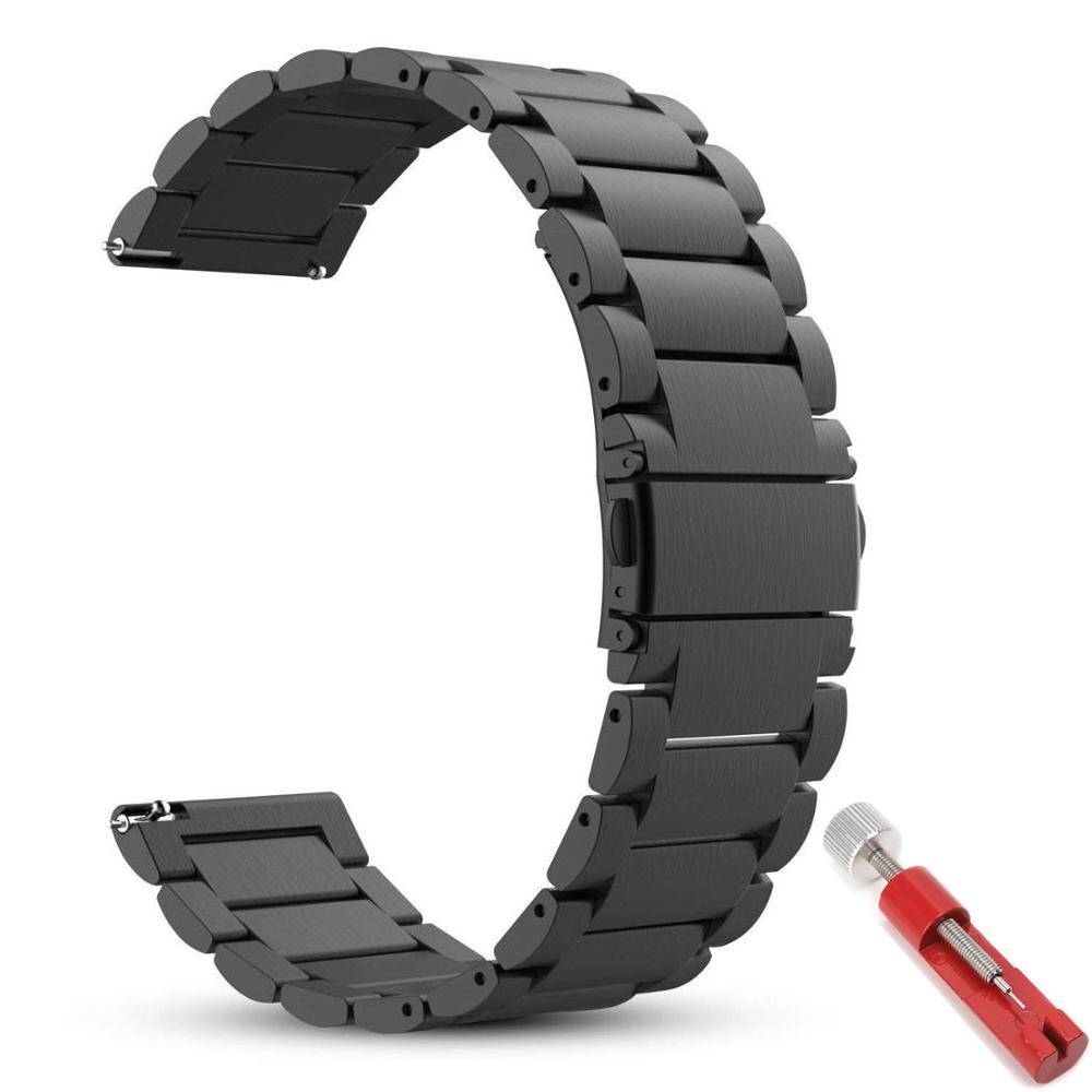 20mm/22mm Band For Amazfit GTS/2/3/4/2e/GTS2 Mini/GTR2/2e/stratos/3/4/47 Stainless Steel Watch Bracelet Correa Amazfit Bip Strap