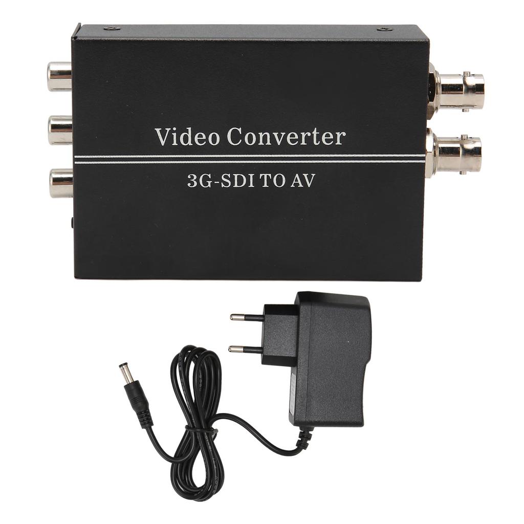 3G SDI to AV Converter Lossless SD HD 3G SDI to RCA Adapter with SDI Signal Loopout for TV Monitor