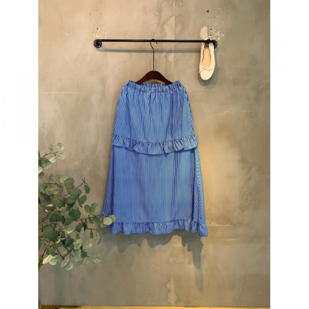 C S In The Room Sig Stripe Frill bandIng Long Skirt 2Color C