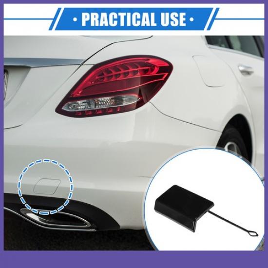 Car Tow Hook Eye Hole Cover Cap ONE  for Mercedes-Benz E550 Black Rear