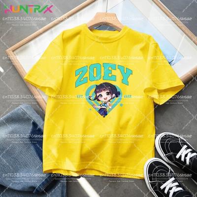 KPop Demon Hunters Ubrania Dziecięce 2025 Gorące Anime Bawełniany T-shirt Harajuku Dziewczęca Koszulka Casual Prezent Moda Film Maluch T-shirty