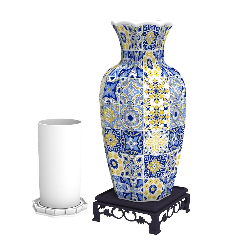 

Artistic DIY Arts Vase Creative Flower Vase Jigsaw Crafts Flower Arrangement Vase Kids Toys Style J