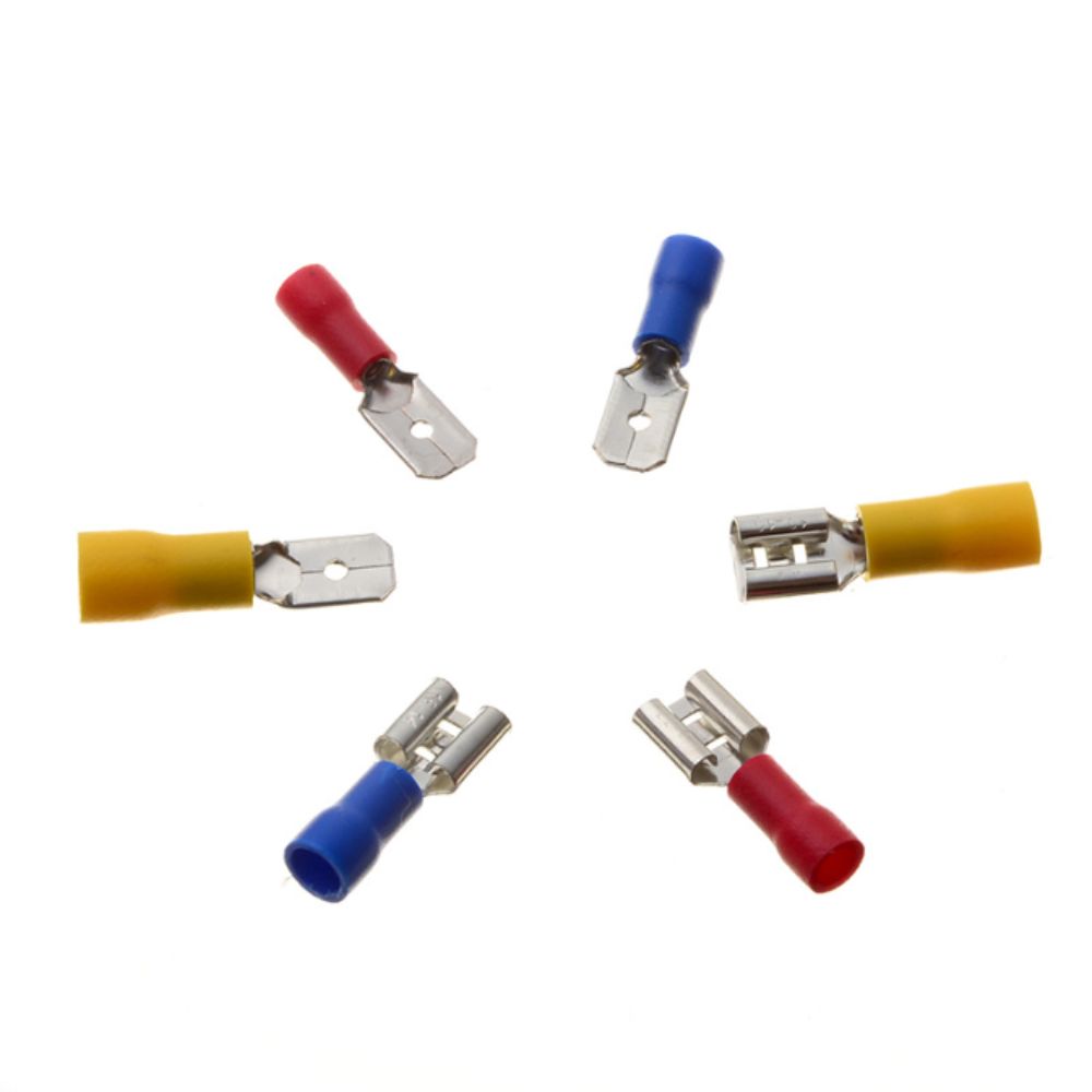 Red Blue Yellow Insulated Butt Connector Insulated Electrical Terminals  Electrical Wiring