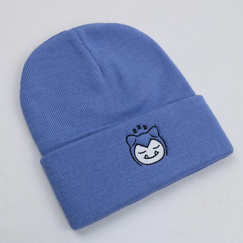 Pokemon Psyduck Slowpoke Embroidered Knit Hat For Winter Warmth And Windproof Protection
