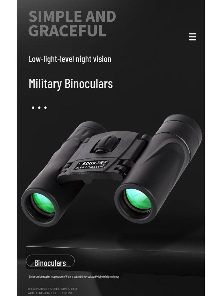 HD High-Power Military Black Night Vision Telescope with Mobile Phone Compatibility